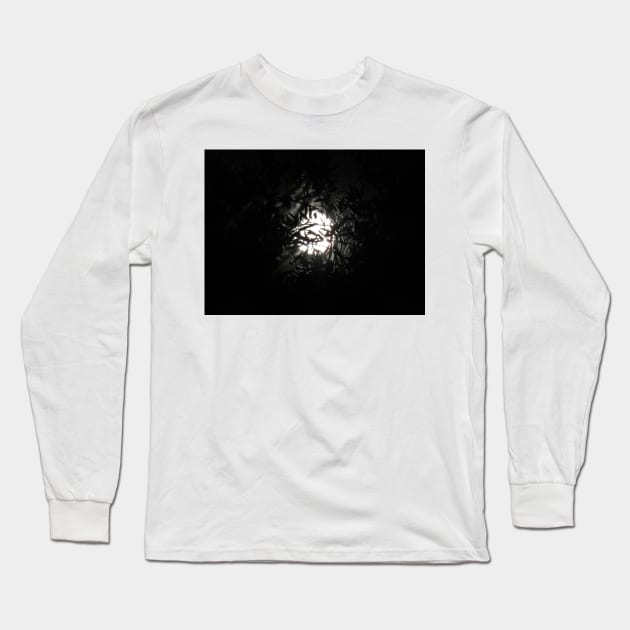 Full Moon in Branches Long Sleeve T-Shirt by OneLook